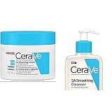 Cerave. SA Limpiador Anti-rugosidades 236ml + Crema Alisadora Anti-Rugosidades con Fórmula Exfoliante para Piel Seca, Áspera y Rugosa 340g