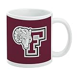 Fordham University Primary Logo Ceramic Coffee Mug, Novelty Gift Mugs for Coffee, Tea and Hot Drinks, 11oz, White