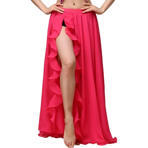 Jupe longue pour femme avec fente MUNAFIE idéale pour cours de danse du ventre