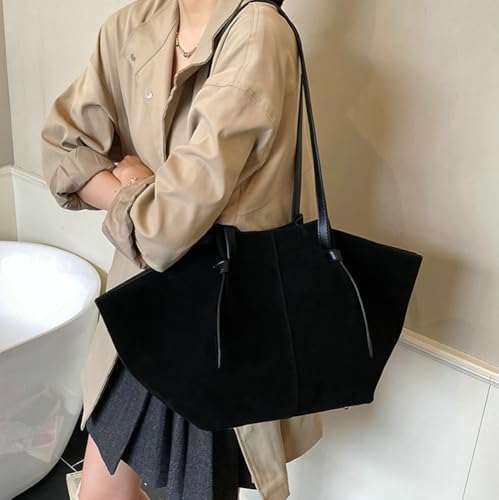 Image of Slouchy Suede Tote Bag Women Crossbody Hobo Shoulder Purses Travel Handbags