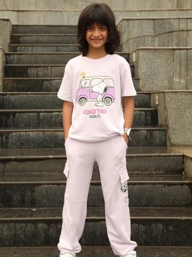 Image of Nap Chief Kids Unisex Cotton Official Characters Printed Co ord Set for Boys & Girls, Tshirt & Joggers Set for Casual Wear