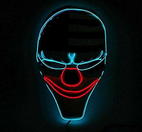 Cool Led Luminous Payday2 Dallas Mask Heist Clown Mask for Costume Party Birthday Halloween Carnival