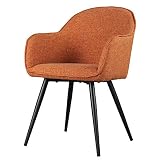 Selsey Bill - Chaise Salle à Manger/Chaise tapissée (Roux/Noir)