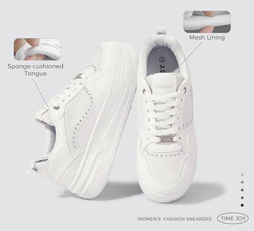 Women's Platform Sneakers Chunky Tennis Shoes with Artificial Leather & Recyclable Material Insole Non-Slip Cushion for Casual, Streetwear & Daily Outfits4