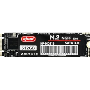 SSD Knup 512GB M2 2280 NGFF KP-HD816 Sata 3.0 (Leitura até 550MB/s e Gravação até 500MB/s)