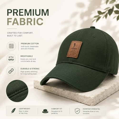 Image of Baseball Cap for Men Original Adjustable Unisex Cap, Mens Caps Stylish, All Sports Type Caps or Hats, Free Size, UV Protection, Sports Cap for Men's, Outdoor Casual Wear (Pack of 1)