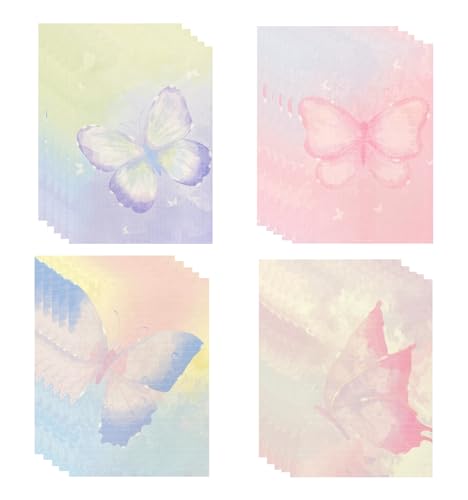 Papier à lettres papillon B5 | Coffret de 120 feuilles à offrir aux passionnés