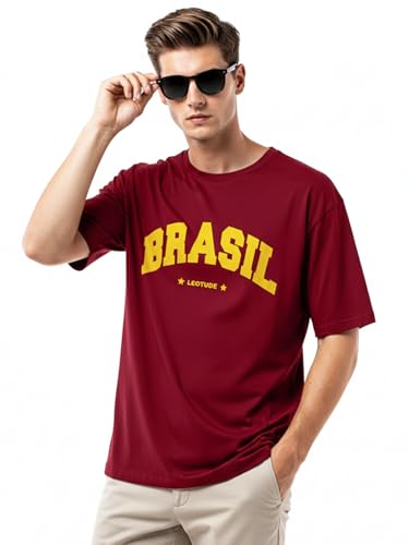 Image of LEOTUDE Men's Full Sleeve Regular Fit Tshirt, Round Neck Cottonblend T-Shirt (Color Multicolor)