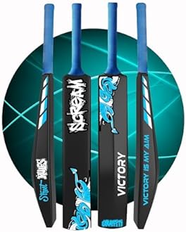 Victory Plastic Cricket Bat - Full Size (34" x 4.5") for All Age Groups - Scream Series