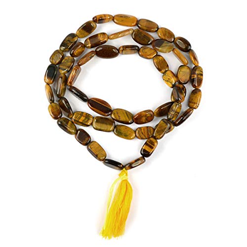 Image of Natural Oval Crystal Beads Mala Necklace Collection for Men & Women, Reiki Energized Gemstone Jewellery for Meditation, Mindful Living, Spiritual Decor & Everyday Fashion Styling