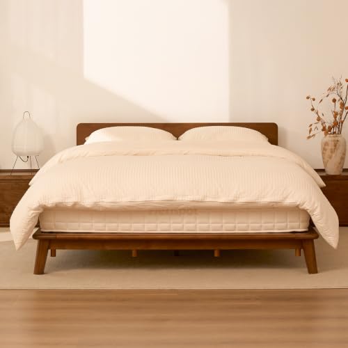 Image of FLEXISPOT Hako G1 Queen Solid Wood Platform Bed with Tool-Free Assembly