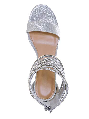 Aquapillar Rhinestone Crystal Dress Sandal - Wedding Party High Heel Shoes #TOP4