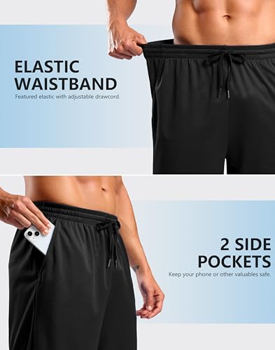 G Gradual Men's Athletic Workout Shorts with Pockets 5"/7"/9" Lightweight Quick Dry Gym Basketball Running Shorts for Men(Black,9-L) - Image 6