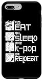 custodia per iphone 7 plus/8 plus mangiare dormire k-pop ripeti coreano hangul corea