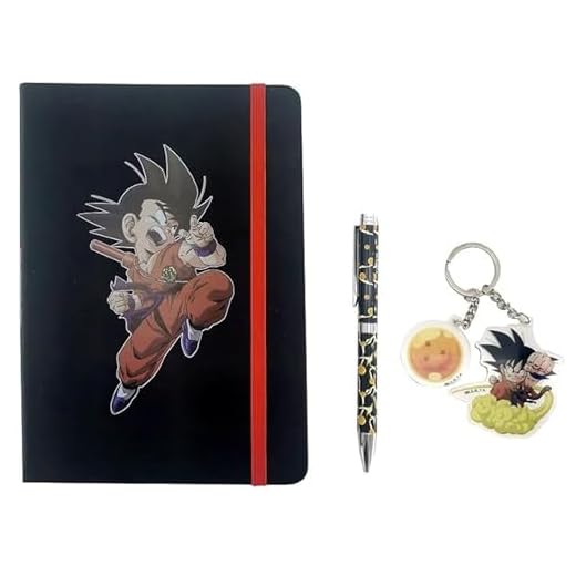 Dragon Ball-Set Regalo Diario, Llavero y bolígrafo, Caja de Regalo, Set de Escritura, Diario con candado, Multicolor, Producto Oficial (CyP Brands)