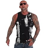Yakuza Herren Waiting Death V02 Tanktop Shirt, Schwarz, 4XL