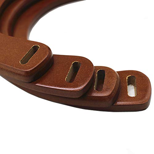 Model Worker 4PCS MDF U-Shaped Handles Replacement for Handmade Bag Handbags Purse Handles (Brown) - Thumbnail 5