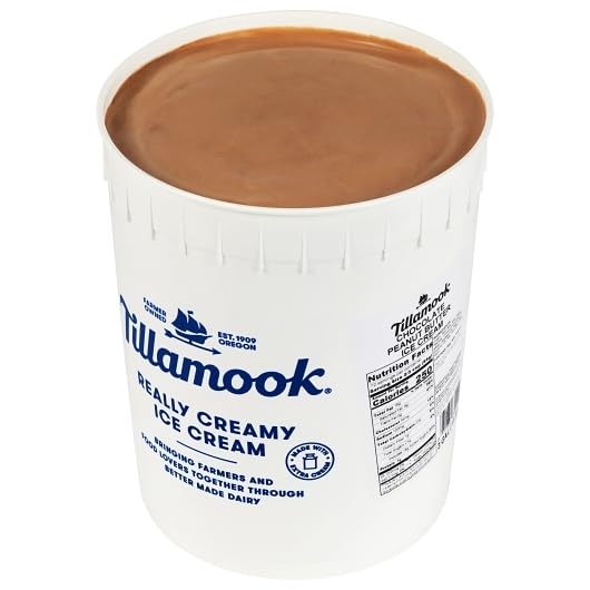 Tillamook Ice Cream, 3 Gallon Tub (Chocolate Peanut Butter)