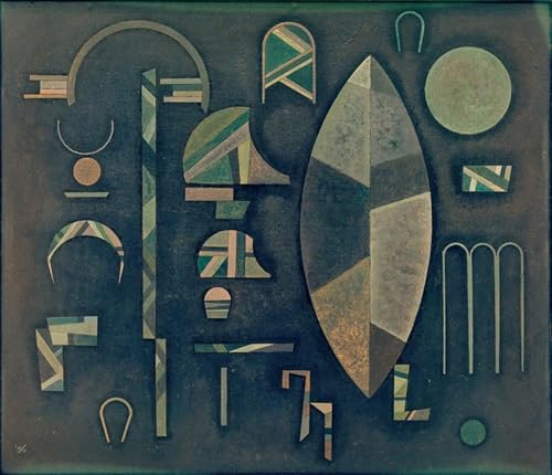Impression sur toile Graue Reihe de Kandinsky - Tableau nordique 60x90cm pour chambre