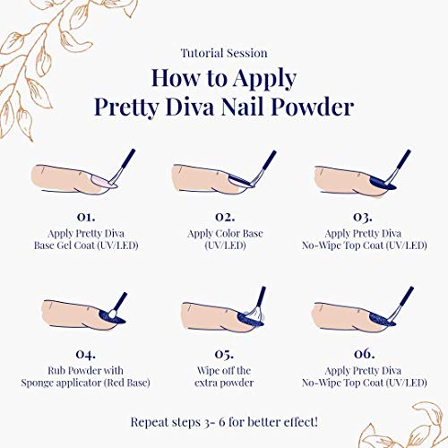 PrettyDiva 1g/Box Laser Holographic Nail Powder Rainbow Chrome Nail Powder Manicure Pigment