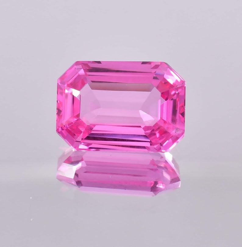 Saphir rose gemme naturelle 10x12 mm pour fabrication de collier et bague artisanale