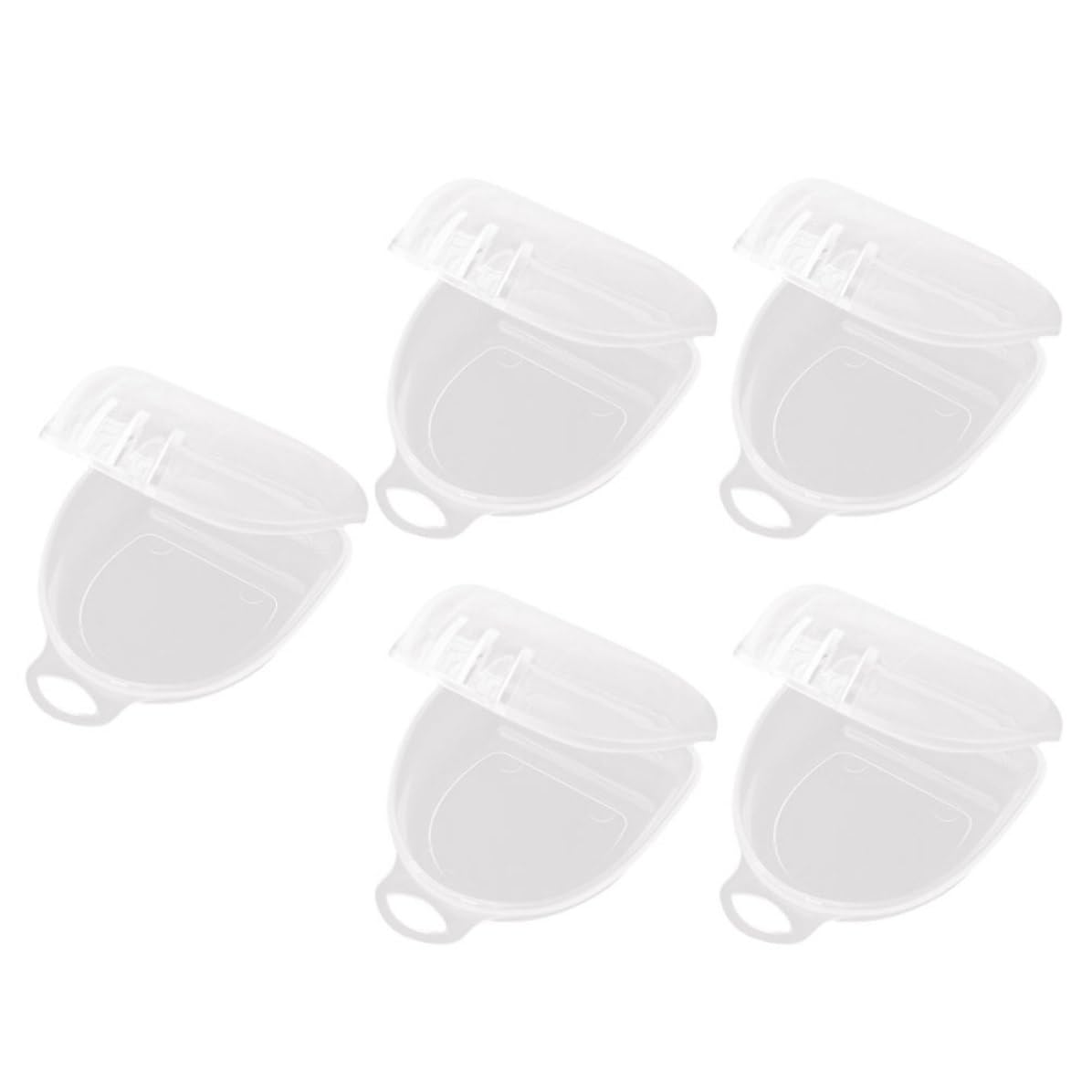 5 Pack PP Retainer Boxes for Dentures and Braces, Travel