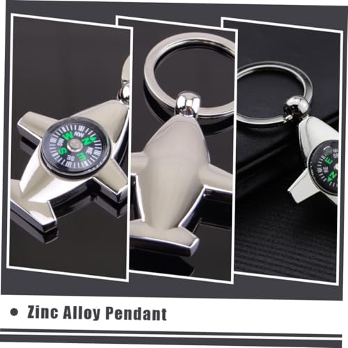 Brújula mini de aleación de zinc 3 piezas para camping miniatura 4