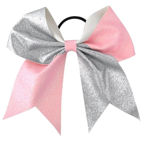 Nœuds élastiques multicolores à paillettes pour queue de cheval de 7 pouces