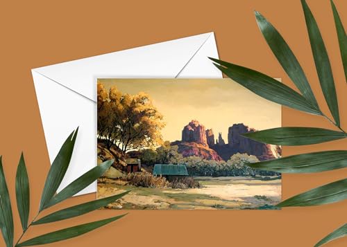 Image of Stonehouse Collection | Catherdral Rock Note Cards | Sedona, Arizona Not Card Set | 10 Boxed Cards & Envelopes | Red Rock Note Cards (Cathedral Rock)