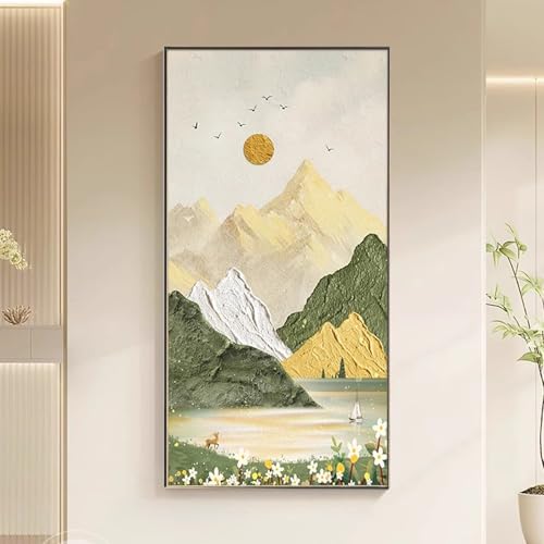 Toile murale chic avec cadre aluminium, cadeau de pendaison de crémaillère