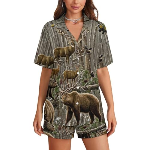 Women's Cotton Pajama Set, Adult T-Shirt and Trousers Separate