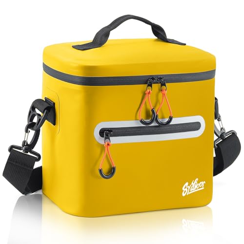 Sydioor Bolsa Refrigeradora 7L Portátil Aislada y Impermeable, Ideal para Camping, Picnics y Aventura, Amarillo