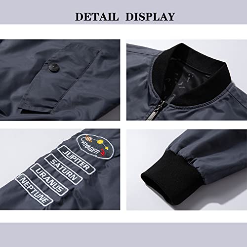 BXCNCKD Men's Flight Jacket - Double Sided Wear Plus Coat - Casual Jacket4