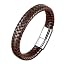 Silver Clasp & Brown Leather