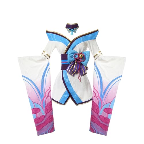 MYYH Anime Ahri Cosplay Costume Women Pink Sexy Dress