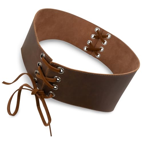 Hide & Play, Lace-up Corset Waist Belt for Women, Vintage Cinch, Costume Accessory, Full Grain Leather, Handmade3