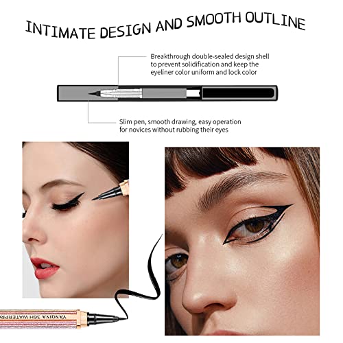 Dekrion Liquid Eyeliner Soft Fine Tip Quick Drying Smudgeproof & Waterproof Eyeliner All Day Long-Lasting Eye Liners For Women, 1Pc Pink Purple #TOP4