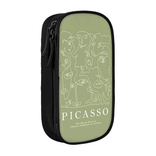 Pablo Picassoパブロ・ピカソ偉大なる画家の作品ペンケース 文具 ファッション 収納 筆袋 多功能 中の高校生 軽い量 男女通用 鉛筆の箱 学生 児童 誕生日 入学 贈り物 包 収納包 Black