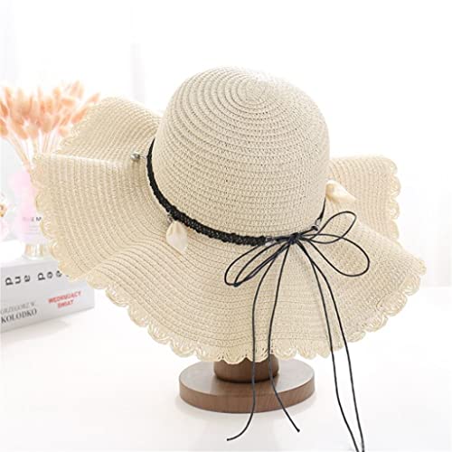 Chapeau de paille femme été anti coup de soleil grand bord souple