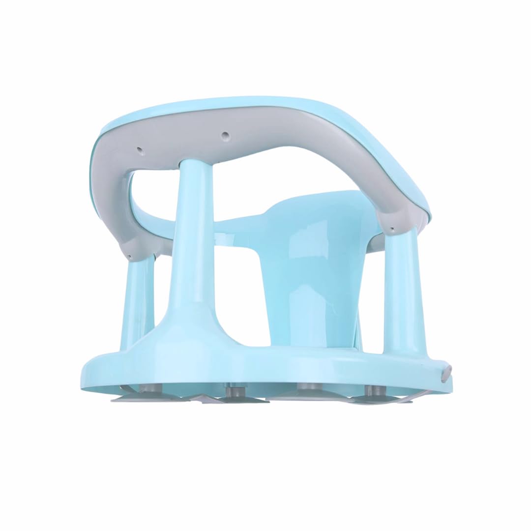 Asiento de Baño para Bebé | Sujeción con Ventosas Antideslizantes | Silla de Baño Ergonómica y Segura para Bebés | Ideal para Bebés Mayores de 6 Meses, (Azul)