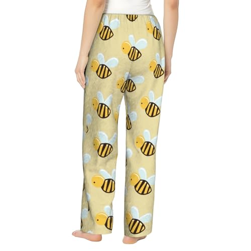 Pantalon pyjama abeille flanelle doux idéal pour cocooning