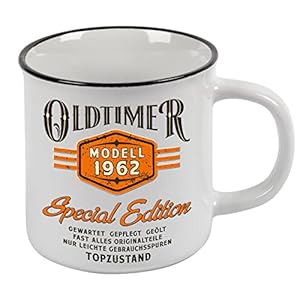 Kaffeetasse als Geschenk zum 60. Geburtstag – Oldtimer Jahrgang 1962 – Vintage Style im Geschenkkarton