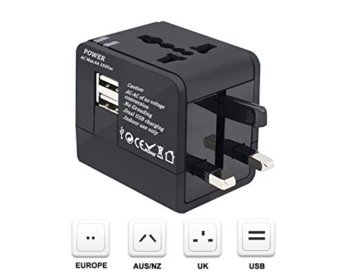 Cuttlefish Universal Worldwide Travel Adapter with Dual USB Ports 2