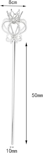 Miniatura 4 de Varitas de hadas para disfraz de boda, palos elegantes para novia, niños, fotografía, Halloween, Navidad, perla plateada, talla única