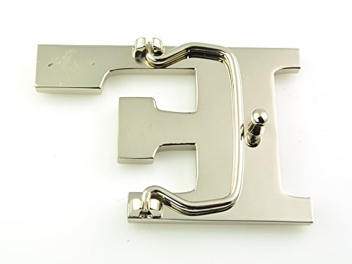 Stainless Steel "F" Initial Buckle & Genuine Black Leather Belt3