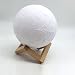 Moon Lamp, Night Light. Lighting, LED, 3D Print, Warm and Cool, White Dimmable, Touch Switch, Brightness, 3000k and 6000k with USB Charging, Rechargeable Home Decorative Lights, Desk Diameter 5.9 inch