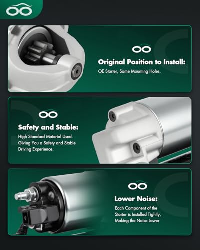 Image of SCITOO Starter Motor fit for John Deere Skid Steer Tractor 4024T 5030T 244J 304J CT315 Replacement Starter SE501844