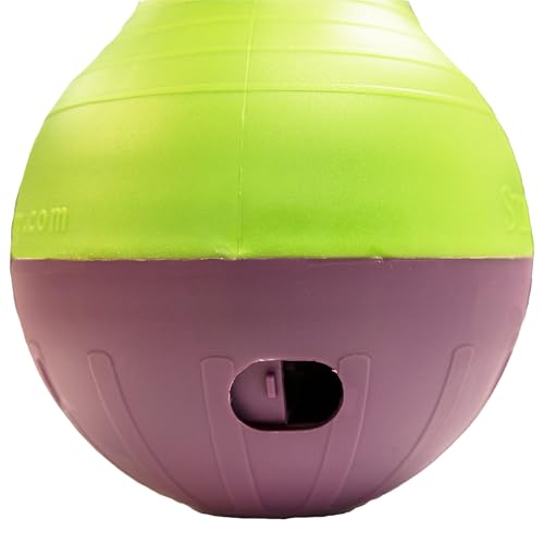 Starmark Bob-A-Lot Interactive Dog Pet Toy, Large, Yellow/Green/Purple