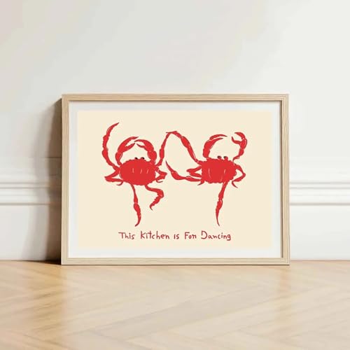 Affiche crabe coloré imprimée sur toile haut de gamme avec cadre 60 x 90 cm