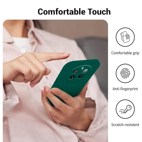 Image of LIRAMARK Silicone Soft Back Cover Case with Micro-Fibre Cloth On Inner Side for Realme Narzo 70 | Narzo 70 Pro 5G| Realme 12 Plus 5G| Realme P1 5G (Green)